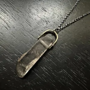 #1 SMOKY QUARTZ Taliswoman Brass Bail Necklace OOAK #1