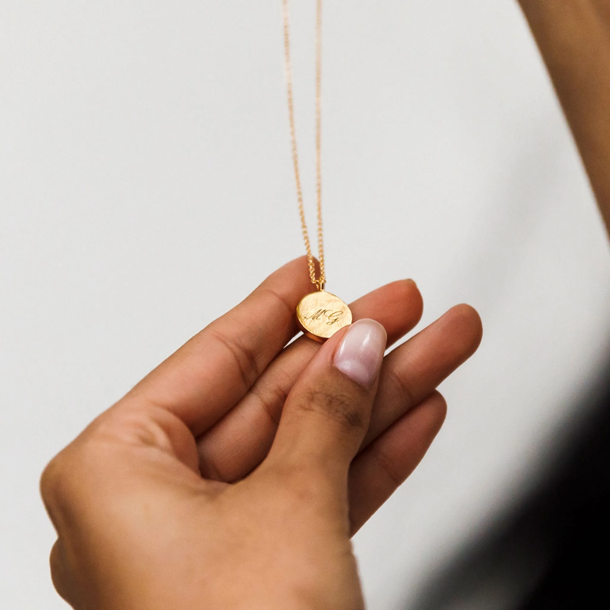 April Quartz Mini Sundial Birthstone Necklace
