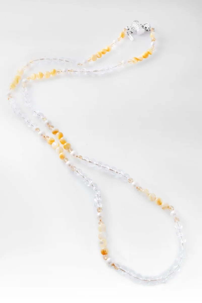 Beaded Golden South Sea Shell Necklace™ in Watermark