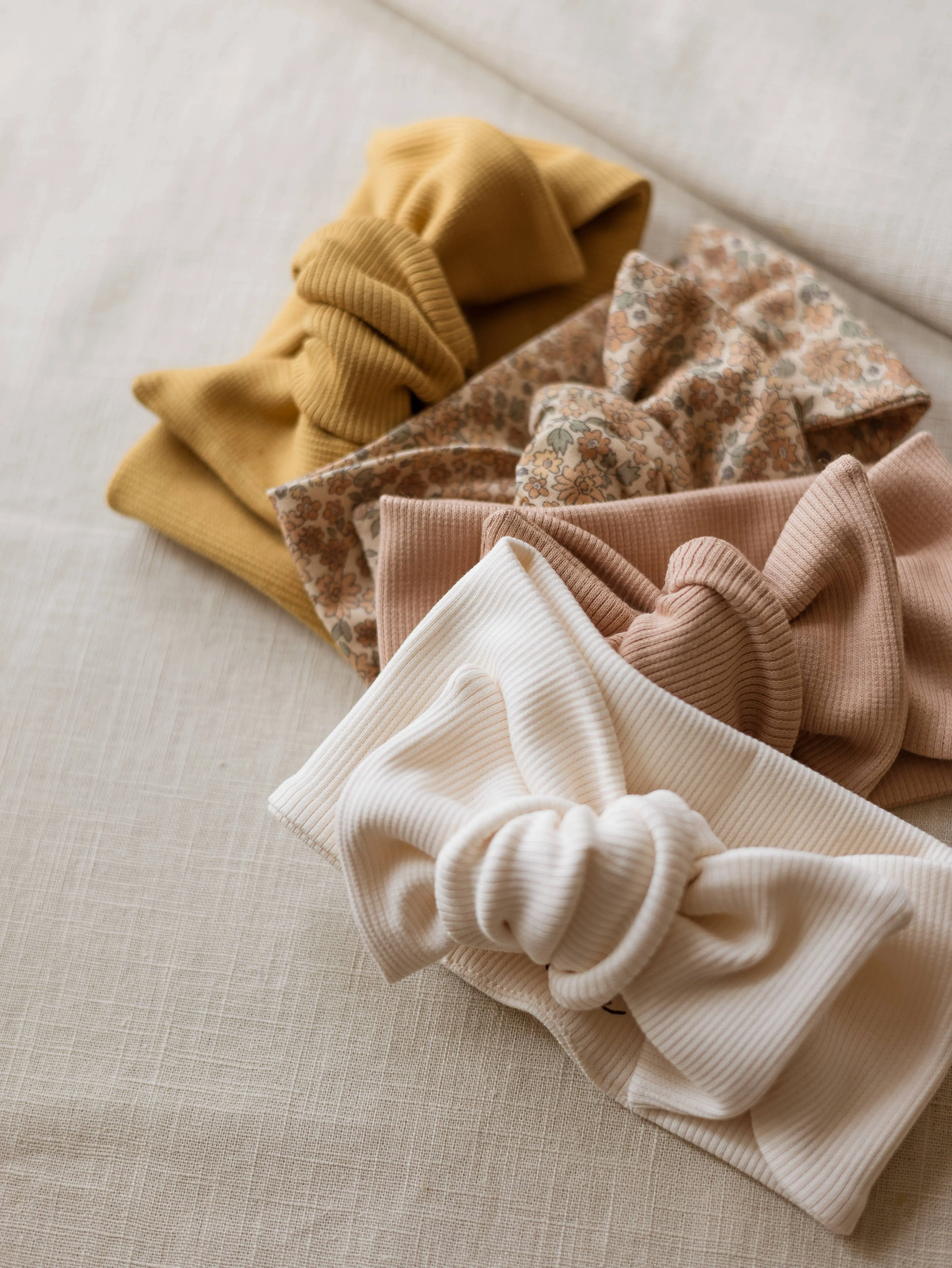 Bow headband / organic cotton - ribbed