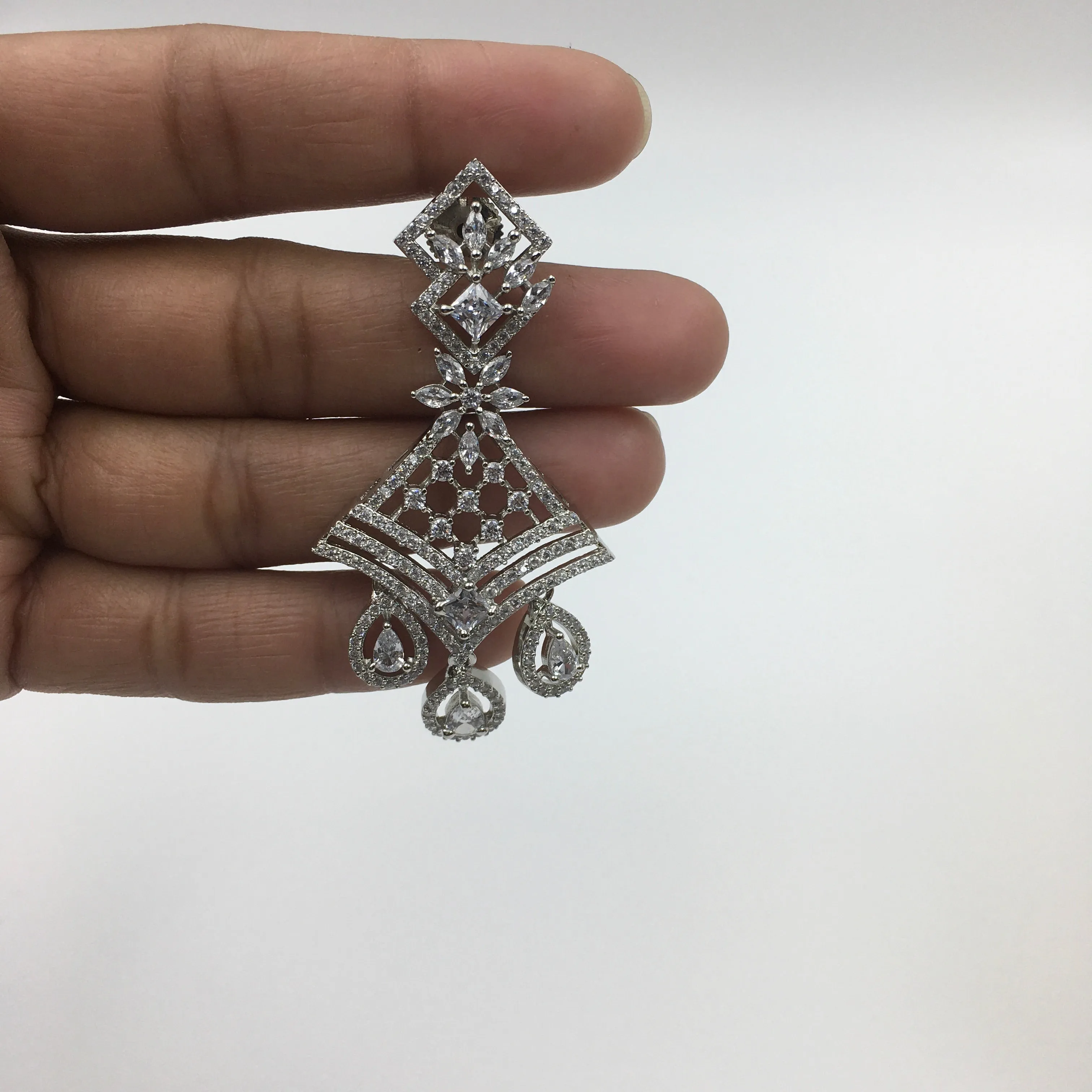 Choker Zircon/AD Necklace Set 4140-69