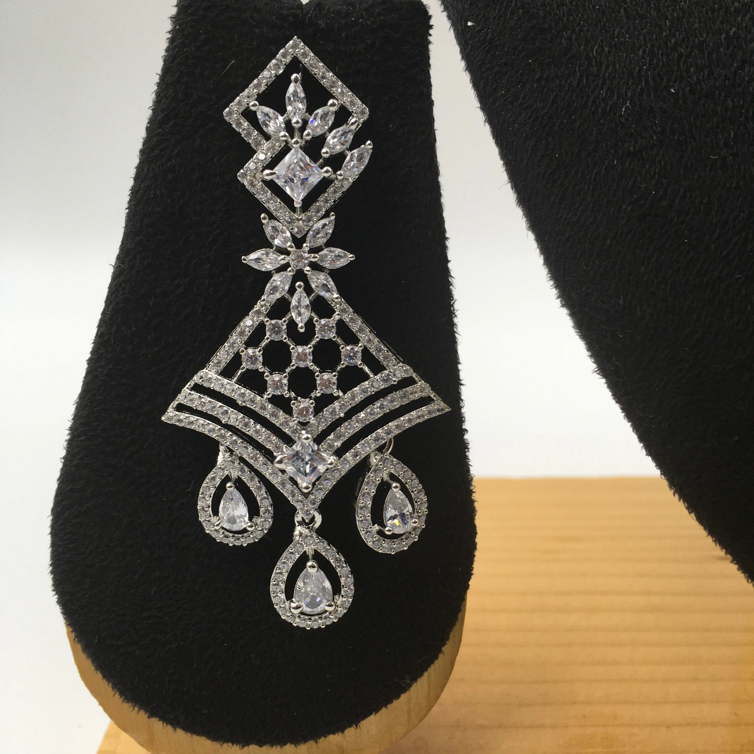 Choker Zircon/AD Necklace Set 4140-69