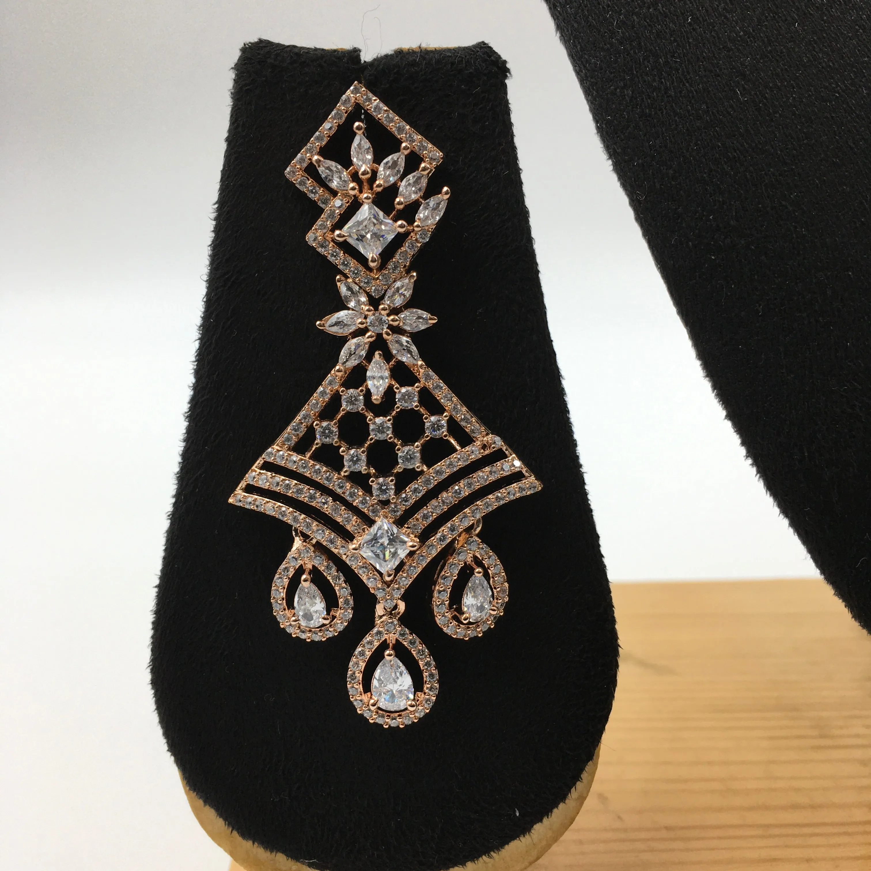 Choker Zircon/AD Necklace Set 4140-69