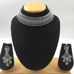 Choker Zircon/AD Necklace Set 4140-69