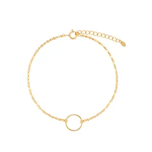 Circle Highlight Chain Bracelet- Sterling Silver