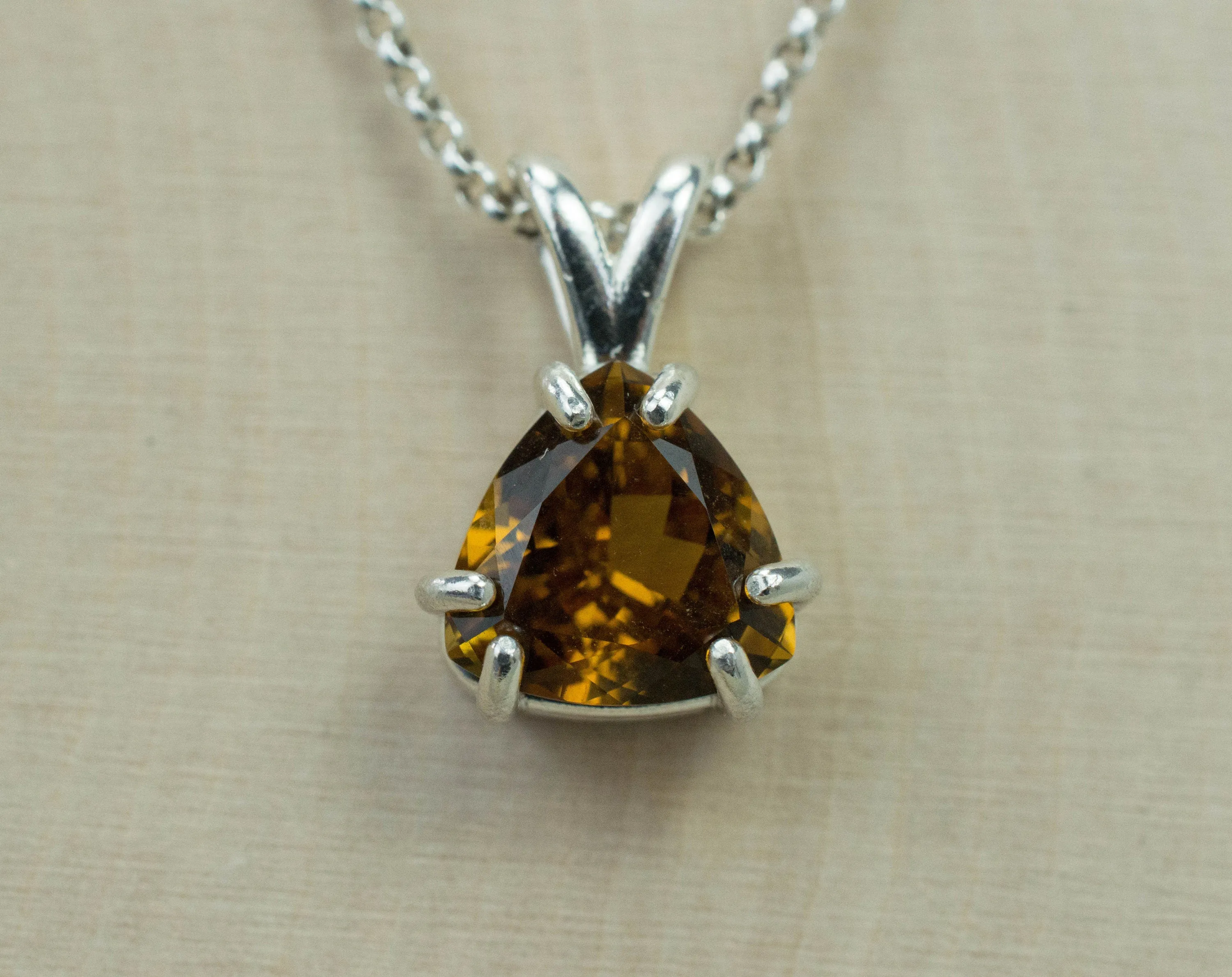 Citrine Pendant; Natural Untreated Congo Citrine; 2.675cts