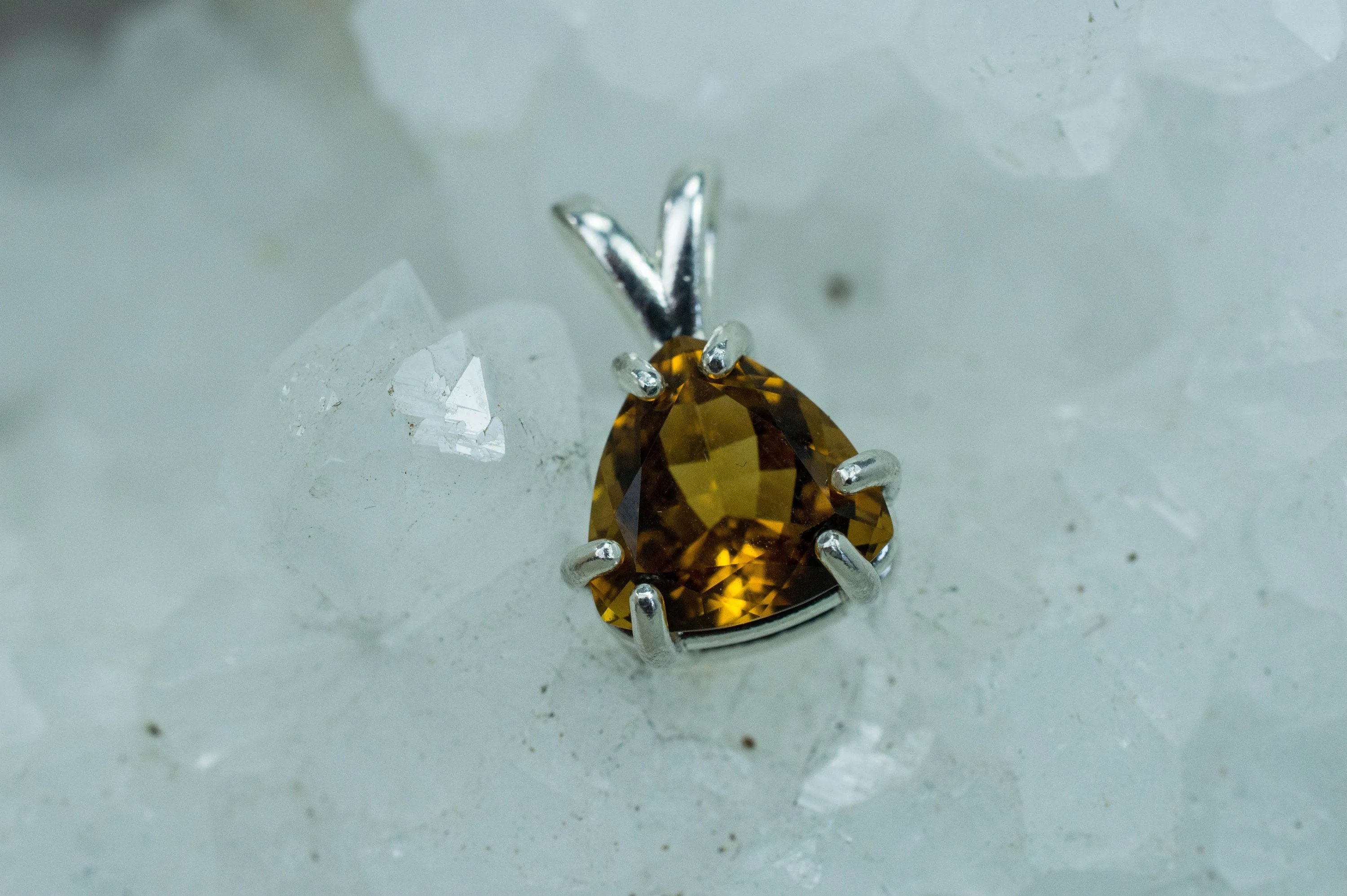 Citrine Pendant; Natural Untreated Congo Citrine; 2.675cts