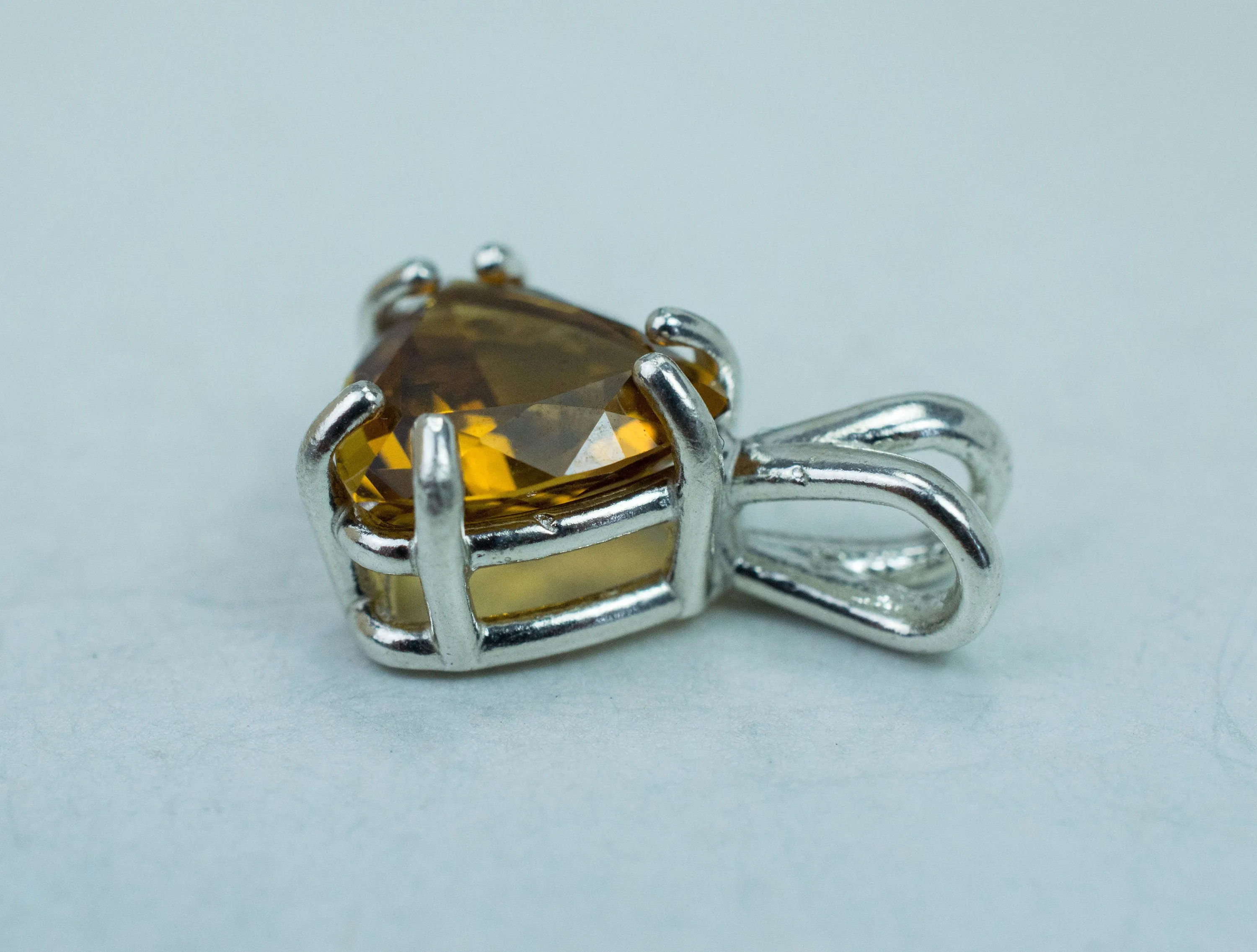 Citrine Pendant; Natural Untreated Congo Citrine; 2.675cts