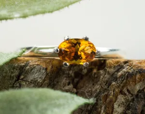 Citrine Ring; Genuine Untreated Uruguay Citrine