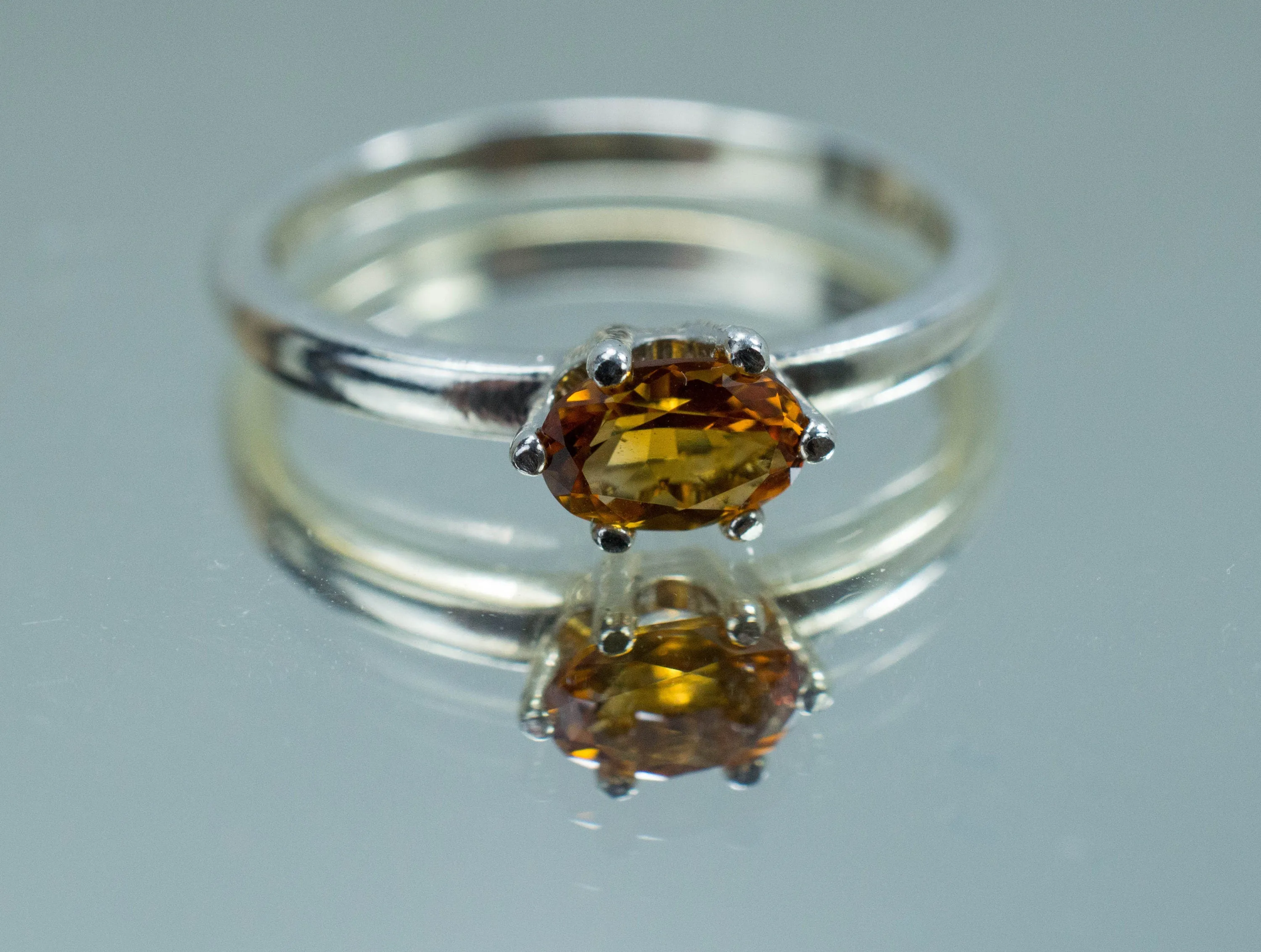 Citrine Ring; Genuine Untreated Uruguay Citrine
