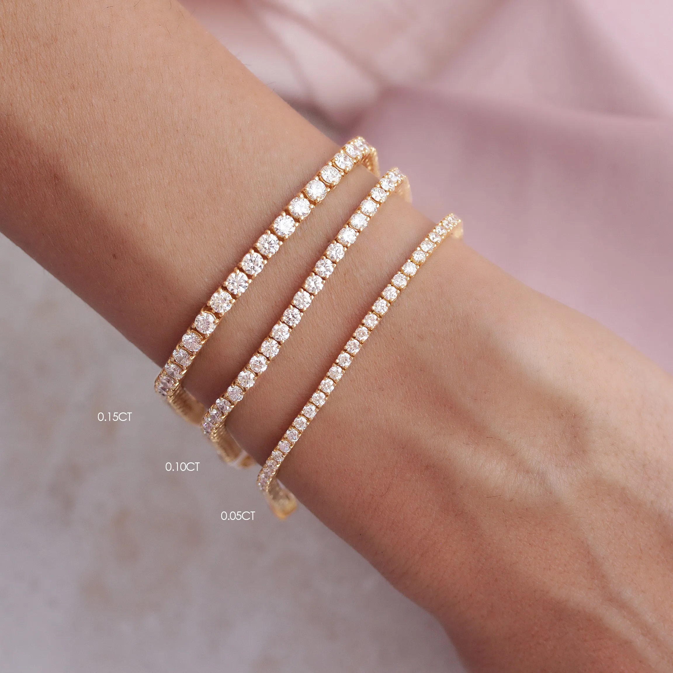 Classic diamond tennis bracelet, 7 inch length - 1ct, 2ct, 3ct, 4ct, 5ct, 7ct