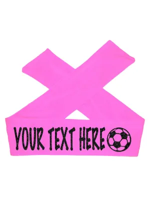 Custom Personalized Soccer TIE Headband - Sparkle Letters!