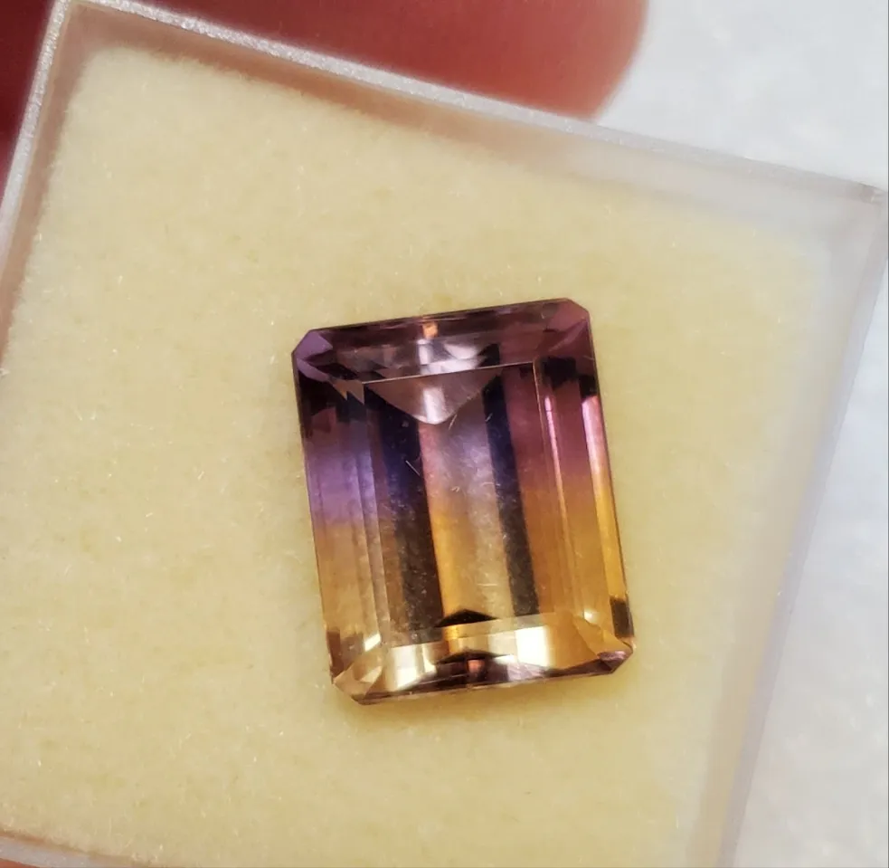 Custom Wire Wrapped Faceted Ametrine Neklace/Pendant Sterling Silver