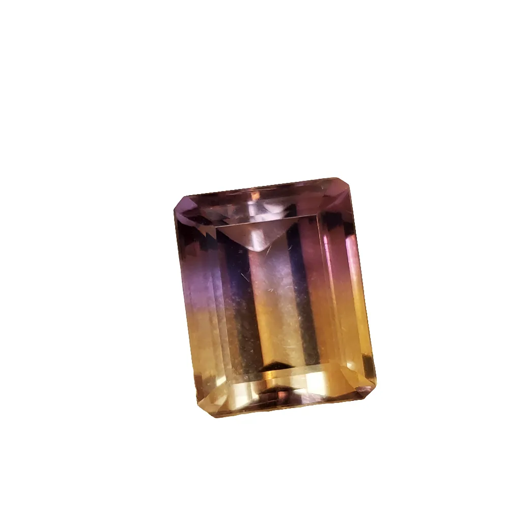 Custom Wire Wrapped Faceted Ametrine Neklace/Pendant Sterling Silver