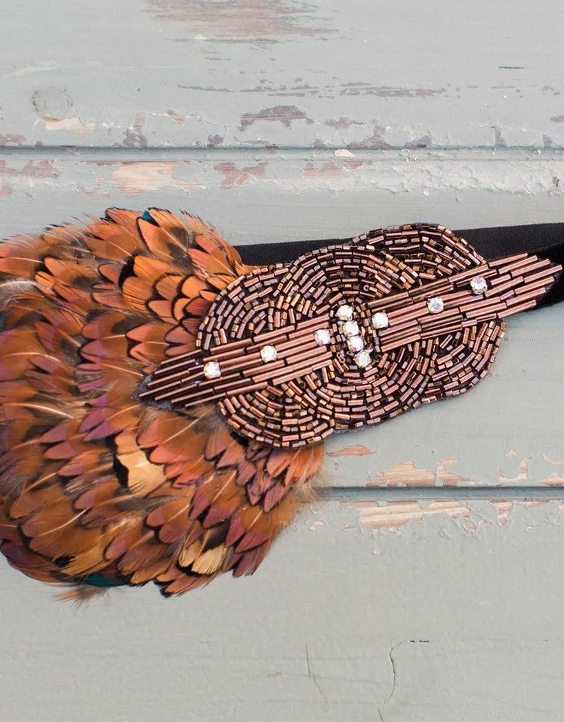 feather flapper headband - 150079 ADDISON