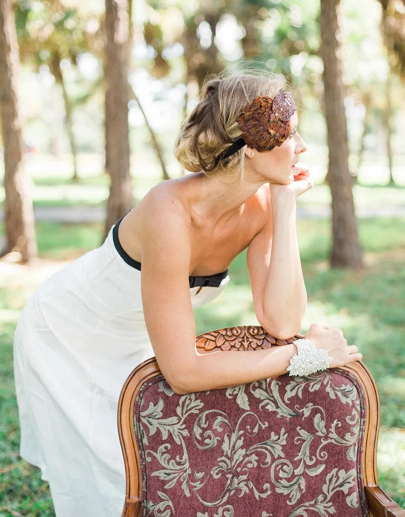 feather flapper headband - 150079 ADDISON