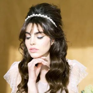 FREYA Crystal & Pearl Beaded Headband