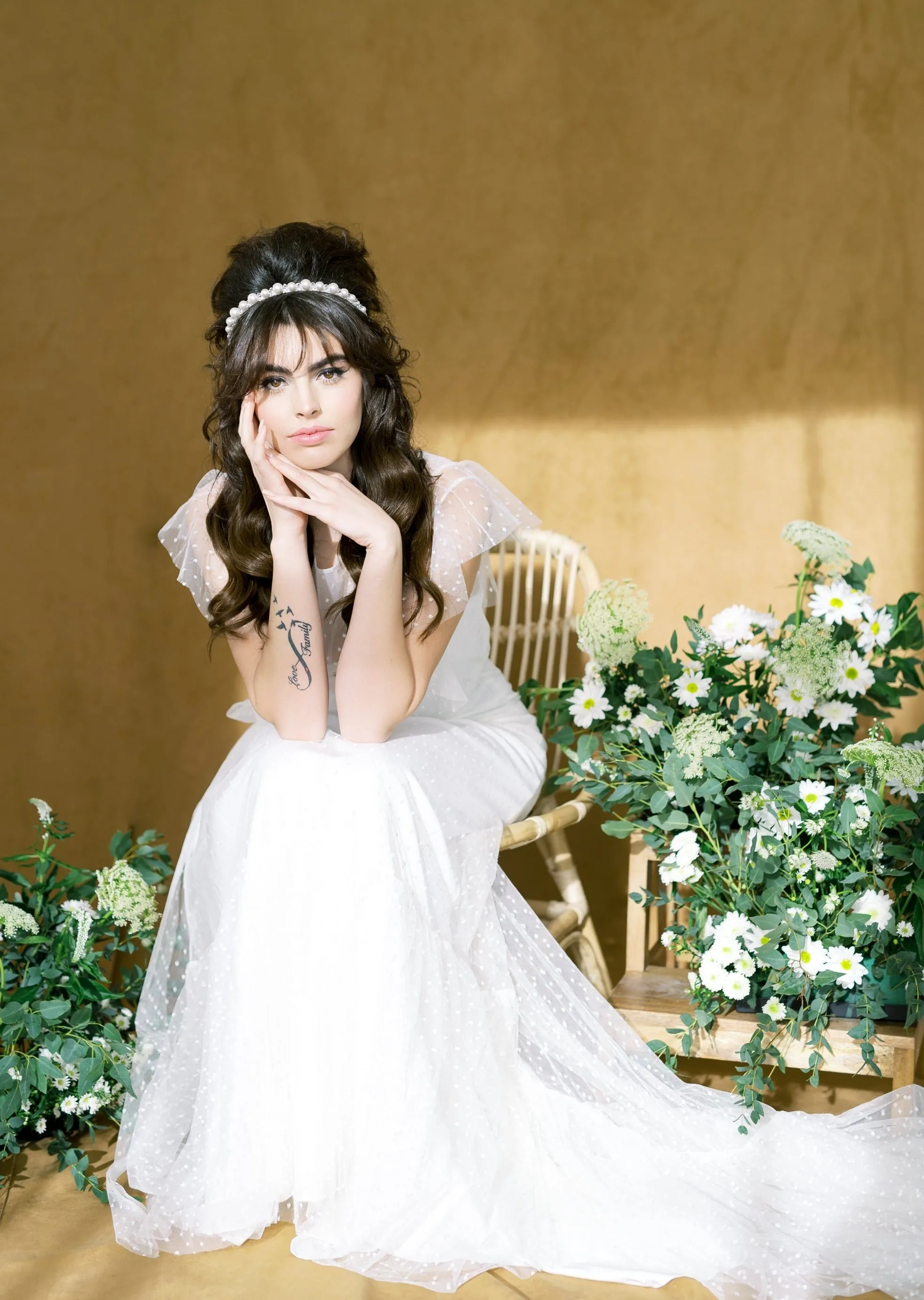 FREYA Crystal & Pearl Beaded Headband