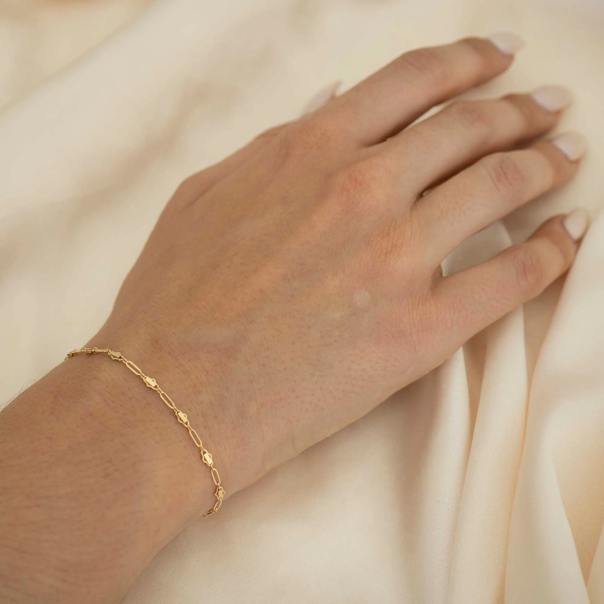 Gold Filled Coffee Bean Bracelet