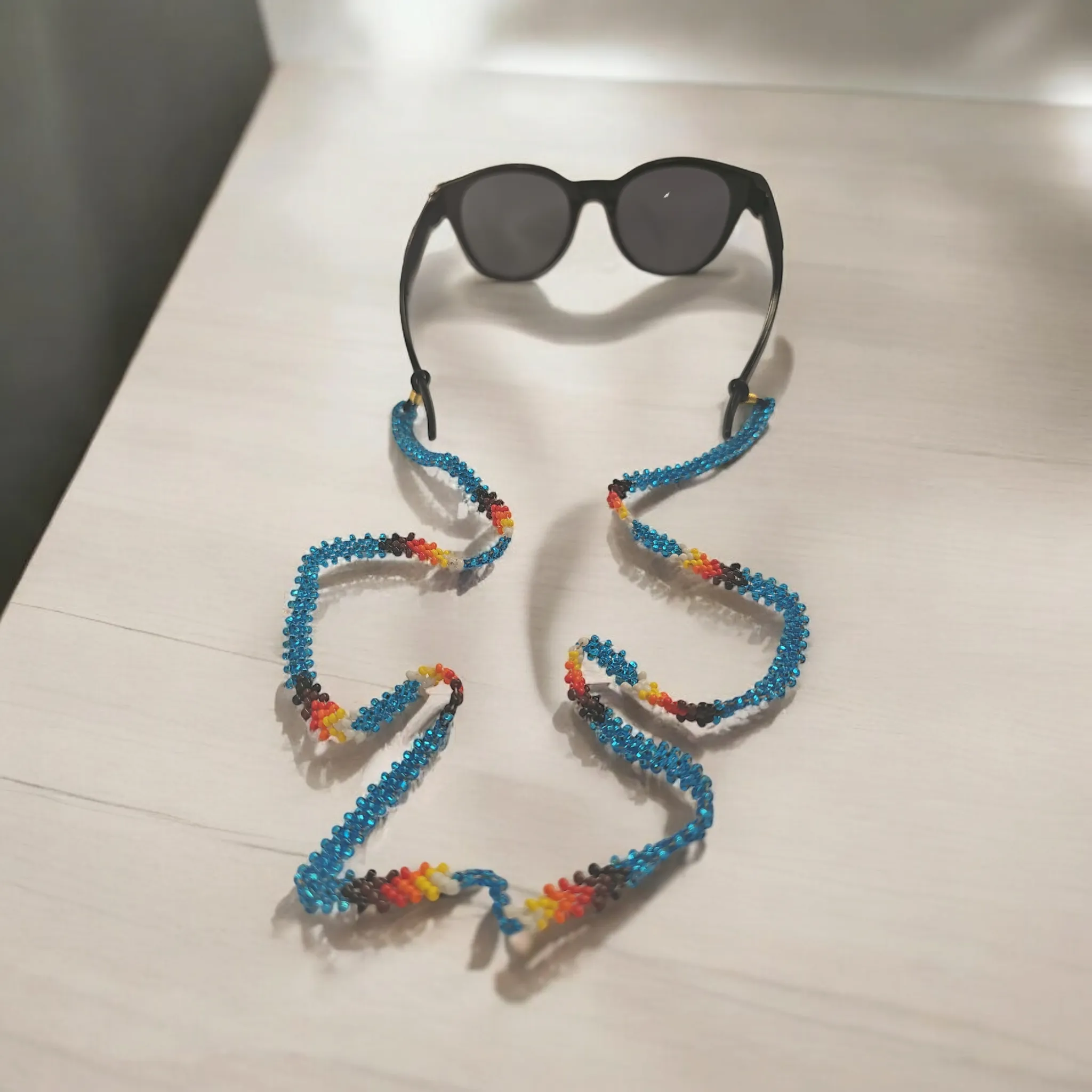 Handmade glasses  chain ( ocean )