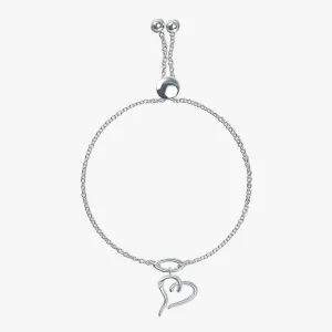 Heart Bolo Diamond Bracelet