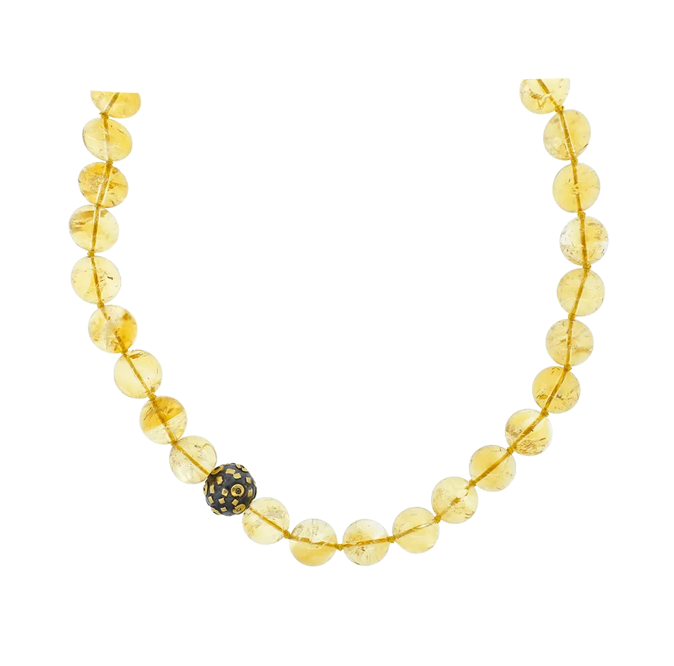 Libra Citrine Beaded Necklace