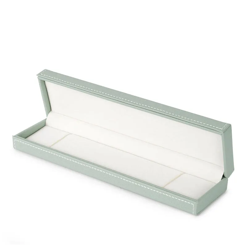 Light Green PU Leather Bracelet Chain Gift Box H120