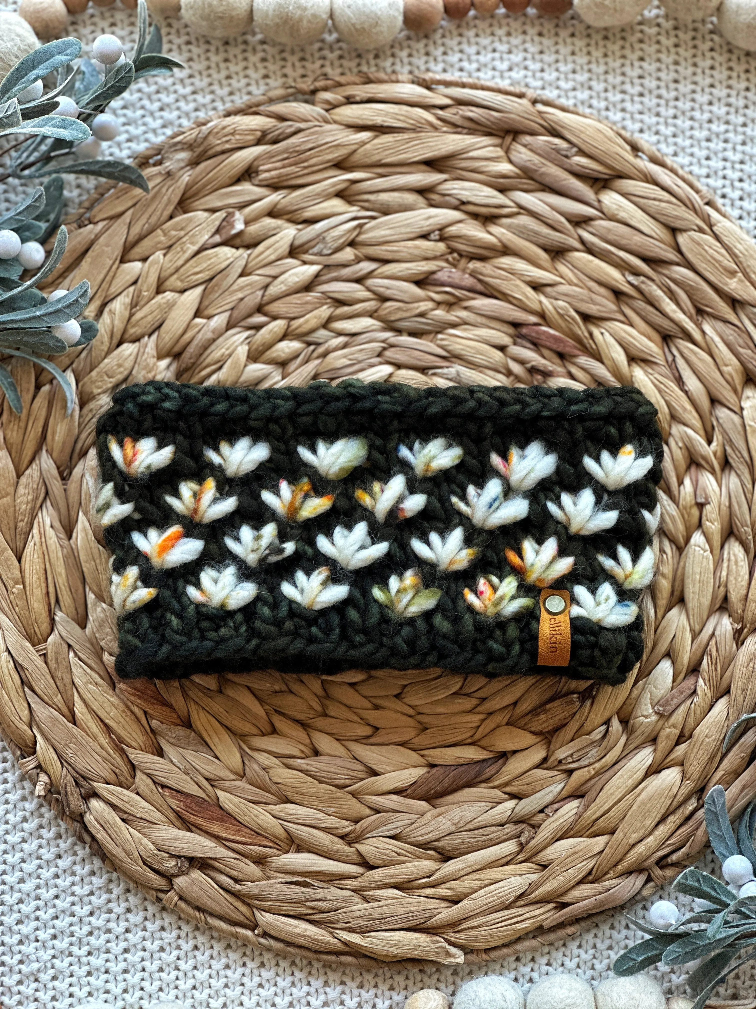 Lotus Flower Headband in Olive