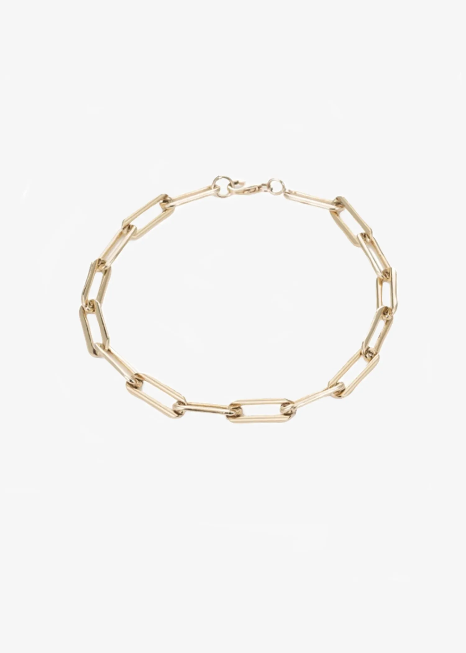 Mara Rectangle Link Chain Bracelet 14K Gold Filled
