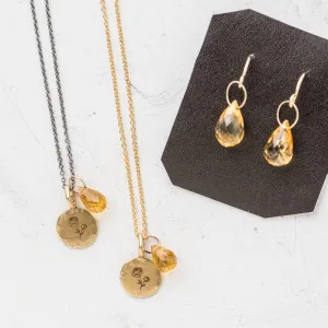 November Birth Flower Necklace: Peony
