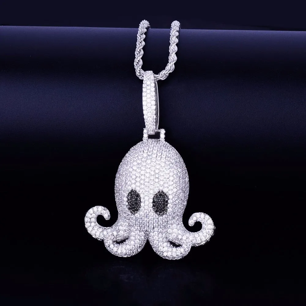 Octopus Pendants Bling Cubic Zircon Jewelry