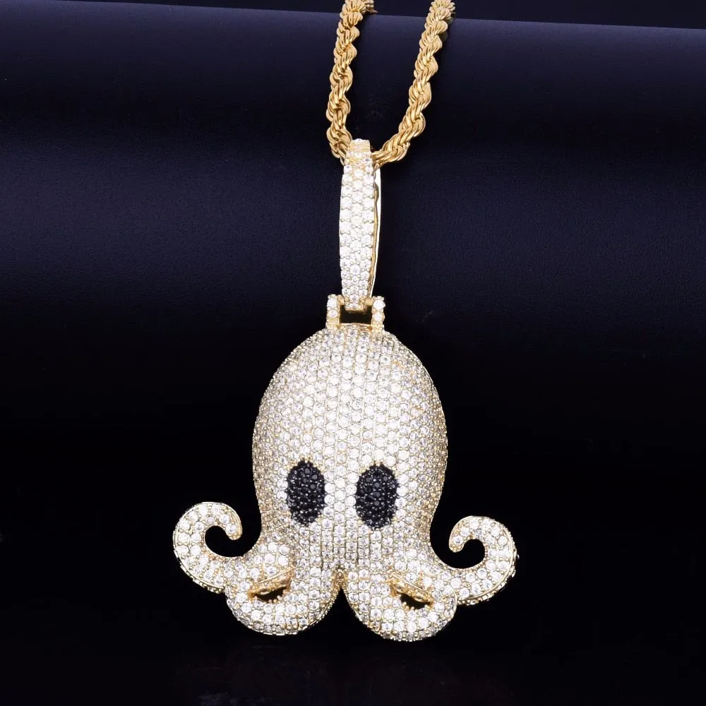 Octopus Pendants Bling Cubic Zircon Jewelry