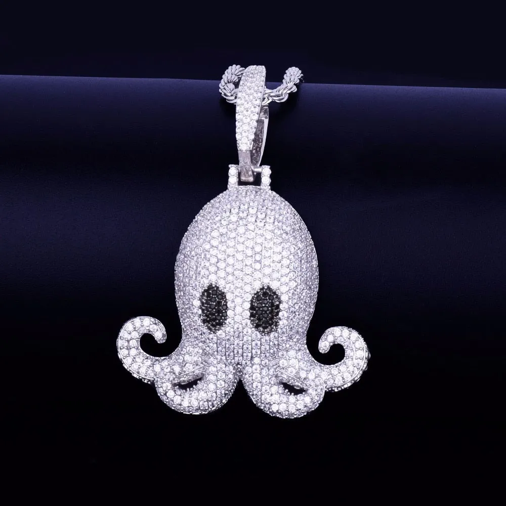 Octopus Pendants Bling Cubic Zircon Jewelry