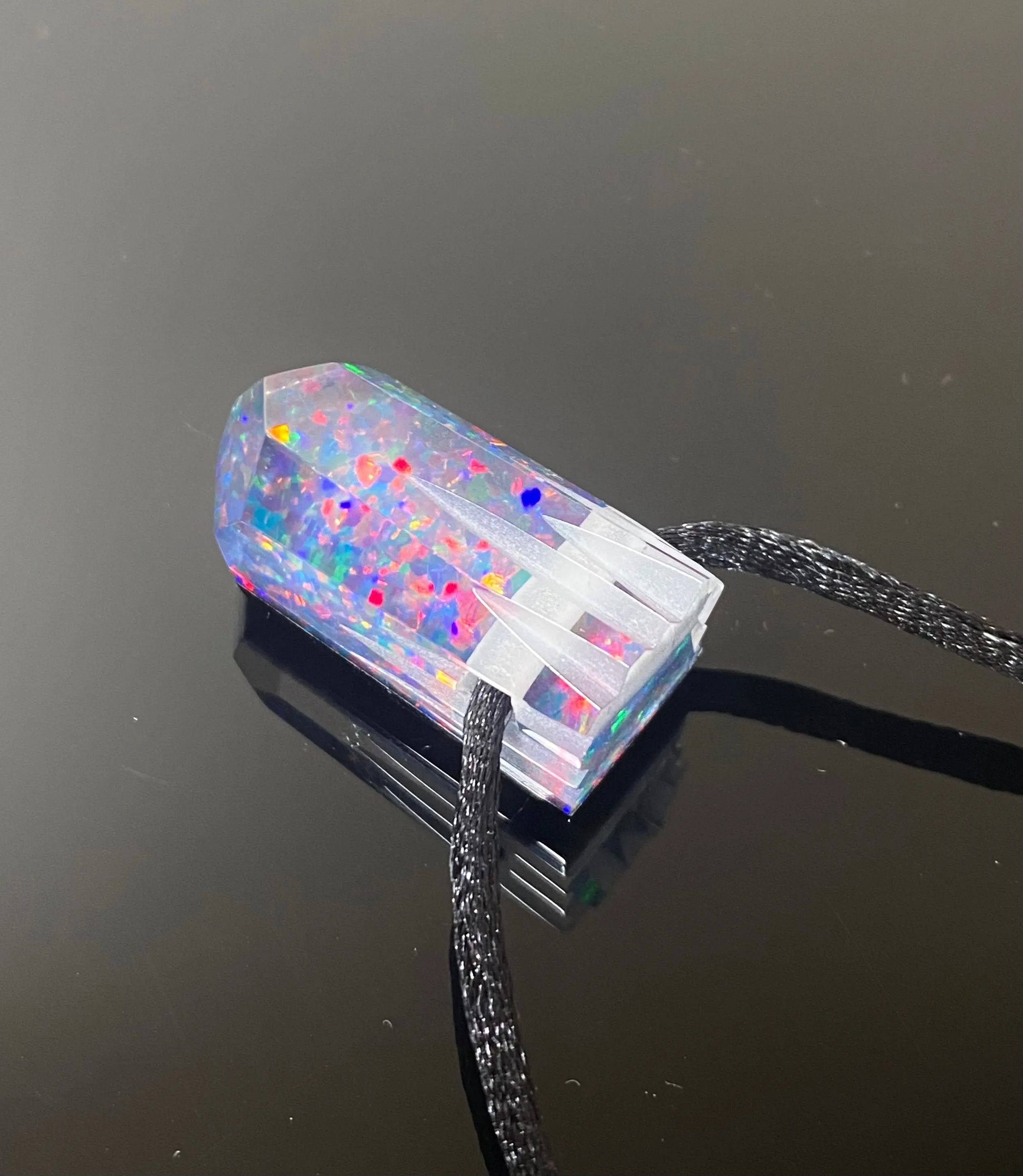 Opal Chiseled Pendant