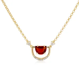 PENDULUM Necklace (1321) - Madeira Citrine / YG