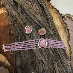 Pink Zircon/AD Choker Set