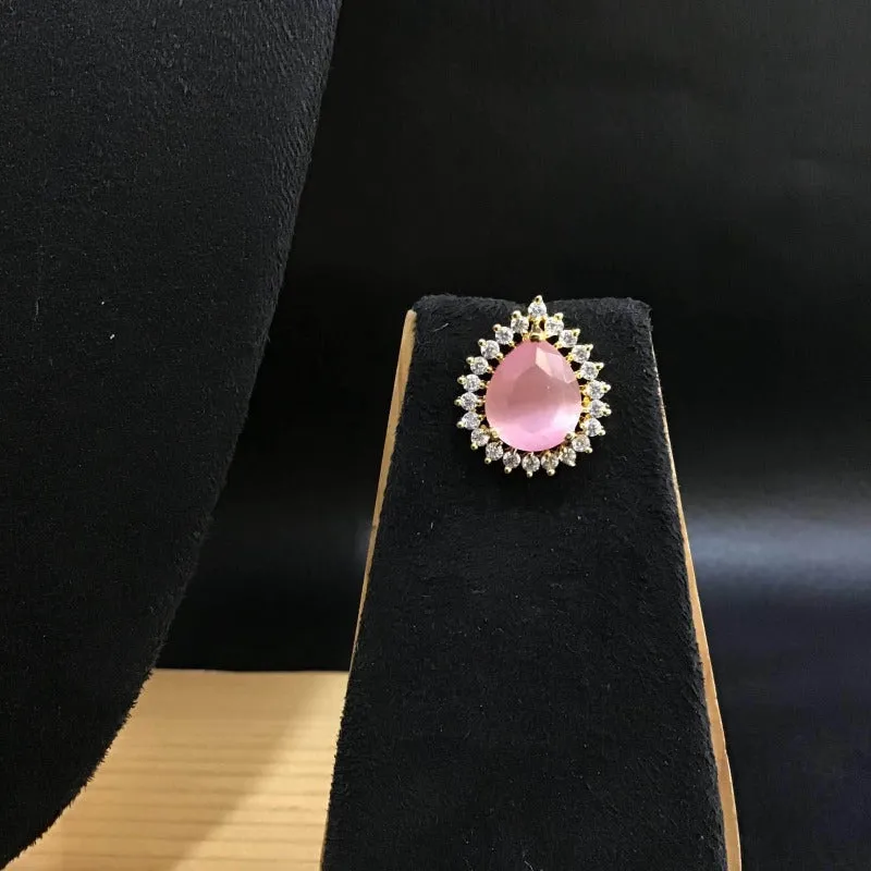 Pink Zircon/AD Choker Set
