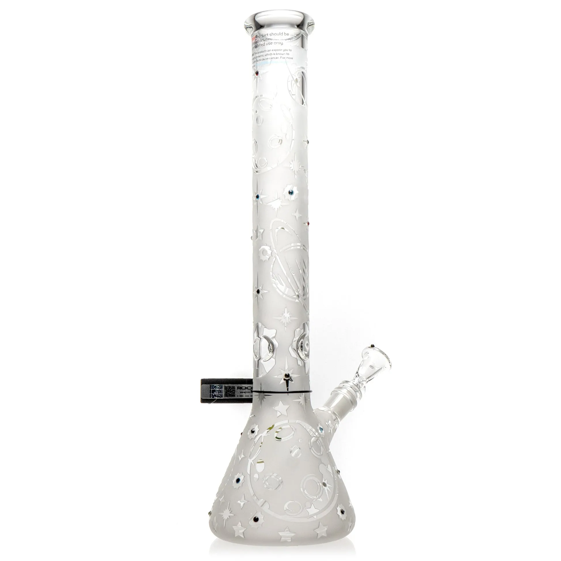 ROOR.US - 18" Custom Sandblasted Beaker - 50x5 - Swarovski - Galaxy