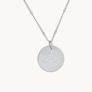 Sagittarius Silver Zodiac Necklace