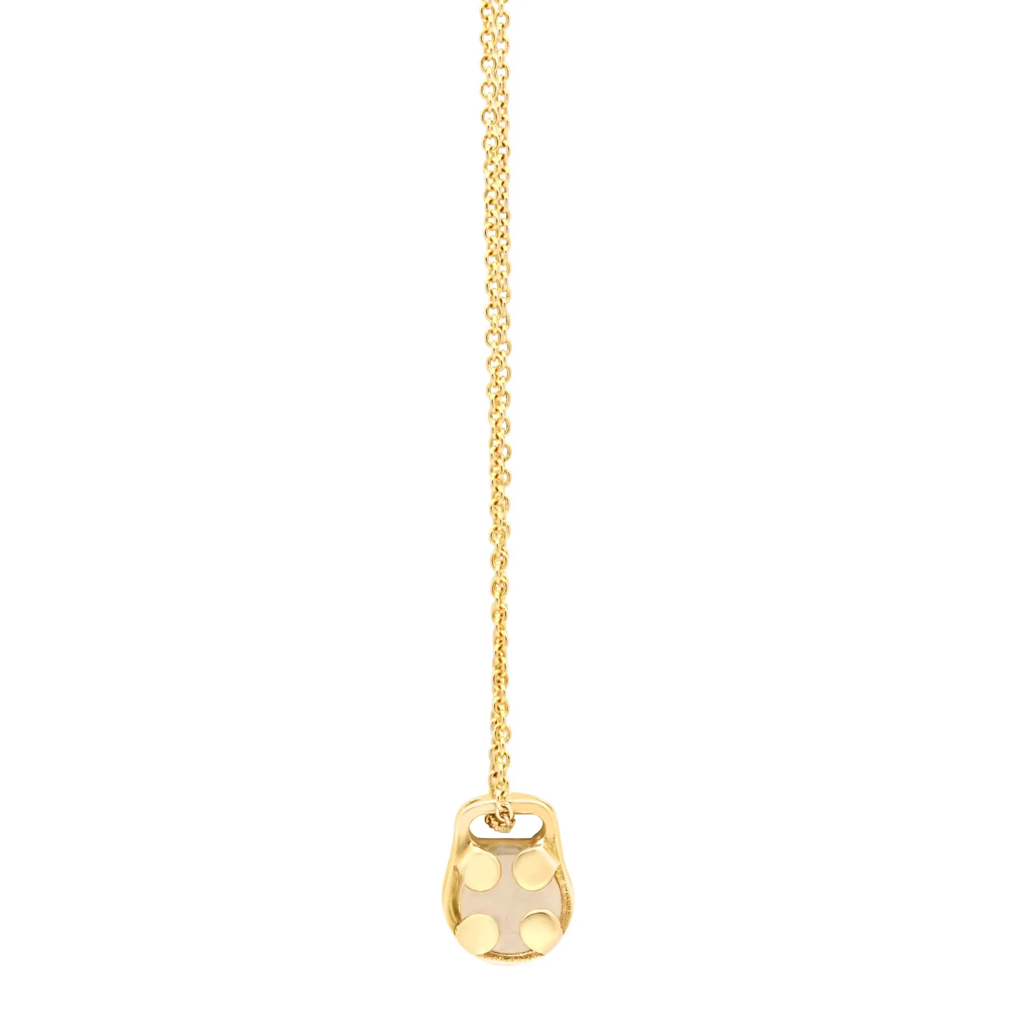 Signature Initials Necklace   Milky Quartz