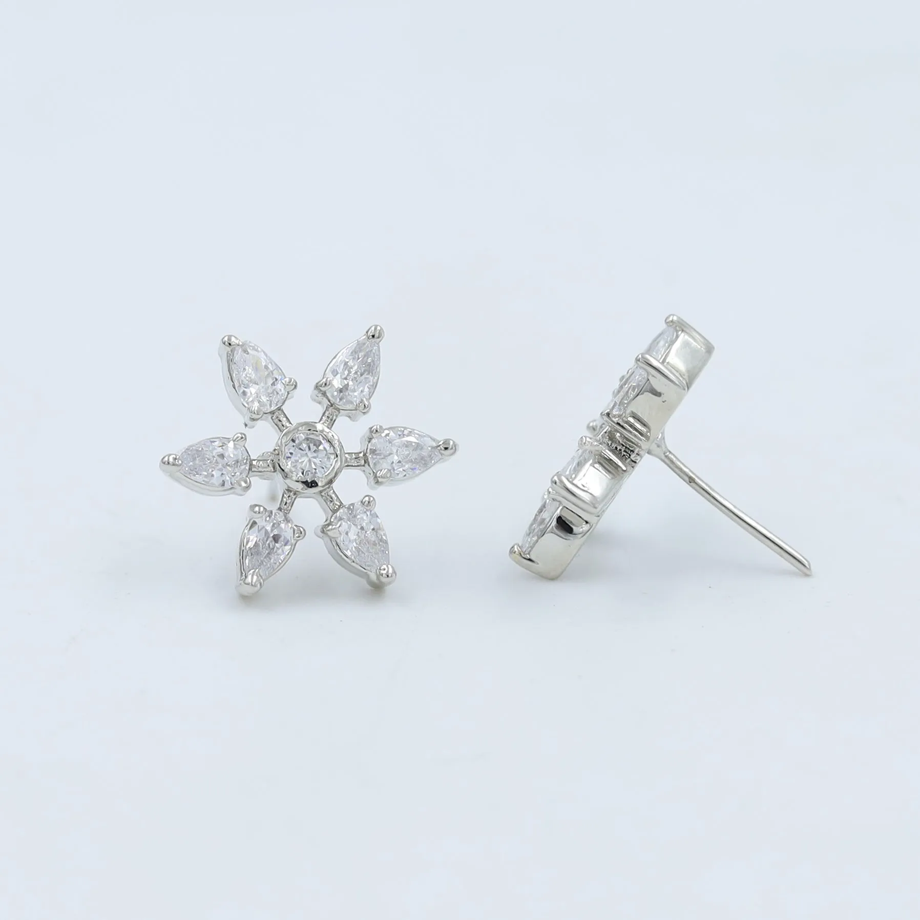 Silver Plated Zircon/AD Necklace Set 2425-6490