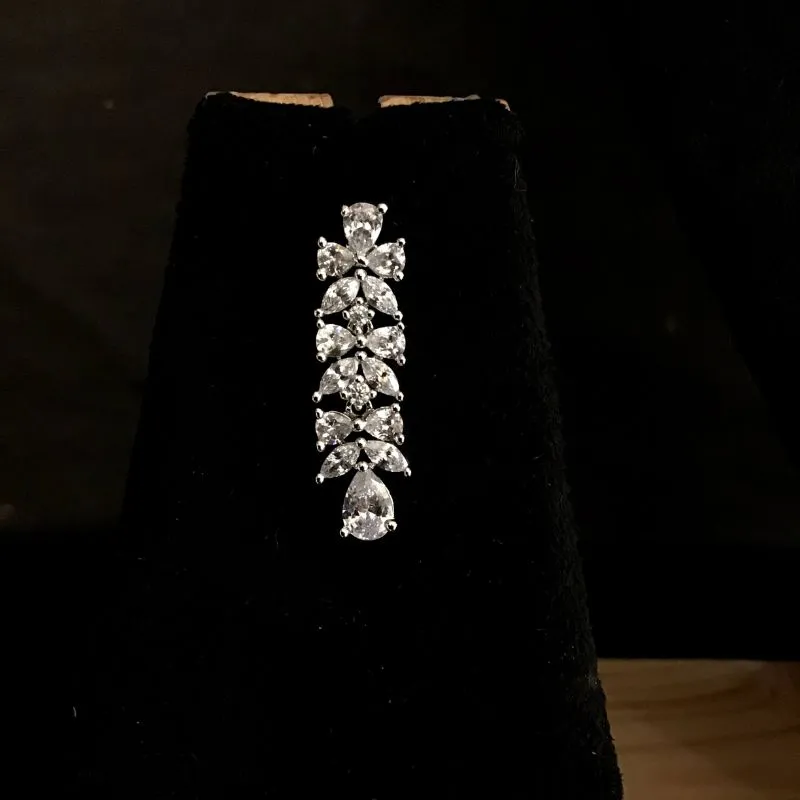 Silver Zircon/AD Necklace Set 13170-9987