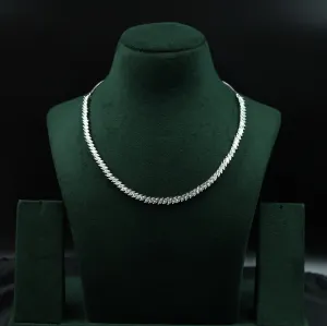 Silver Zircon/AD Necklace Set 15193-2340