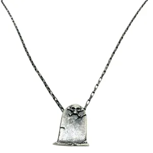 SKELETON GRAVE Rectangular Trace CHAIN NECKLACE