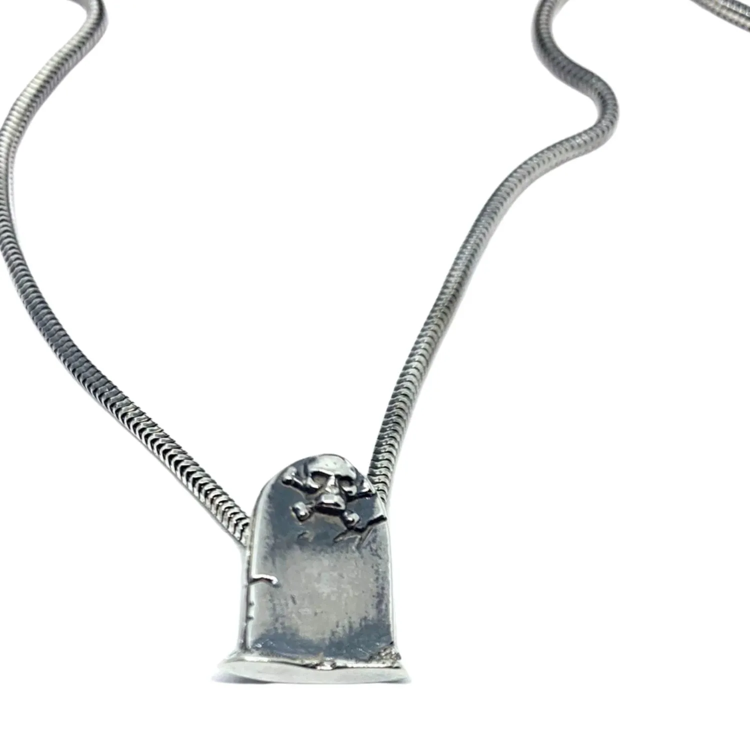 Skeleton Grave Snake Chain Necklace