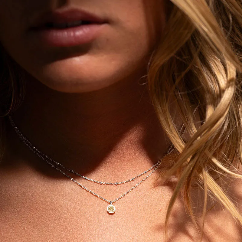 Winkie Necklace, Citrine, Silver